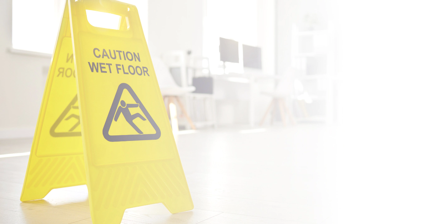 wet floor sign inside office west valley city ut